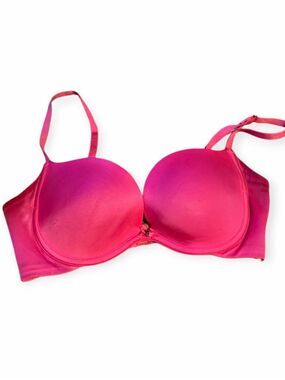 VICTORIA’S SECRET Plunge Bra Hot Pink Lightly Lined Underwire 32C
